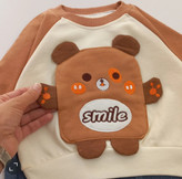 ست دو تیکه وارداتی بچگانه طرح تدی smile